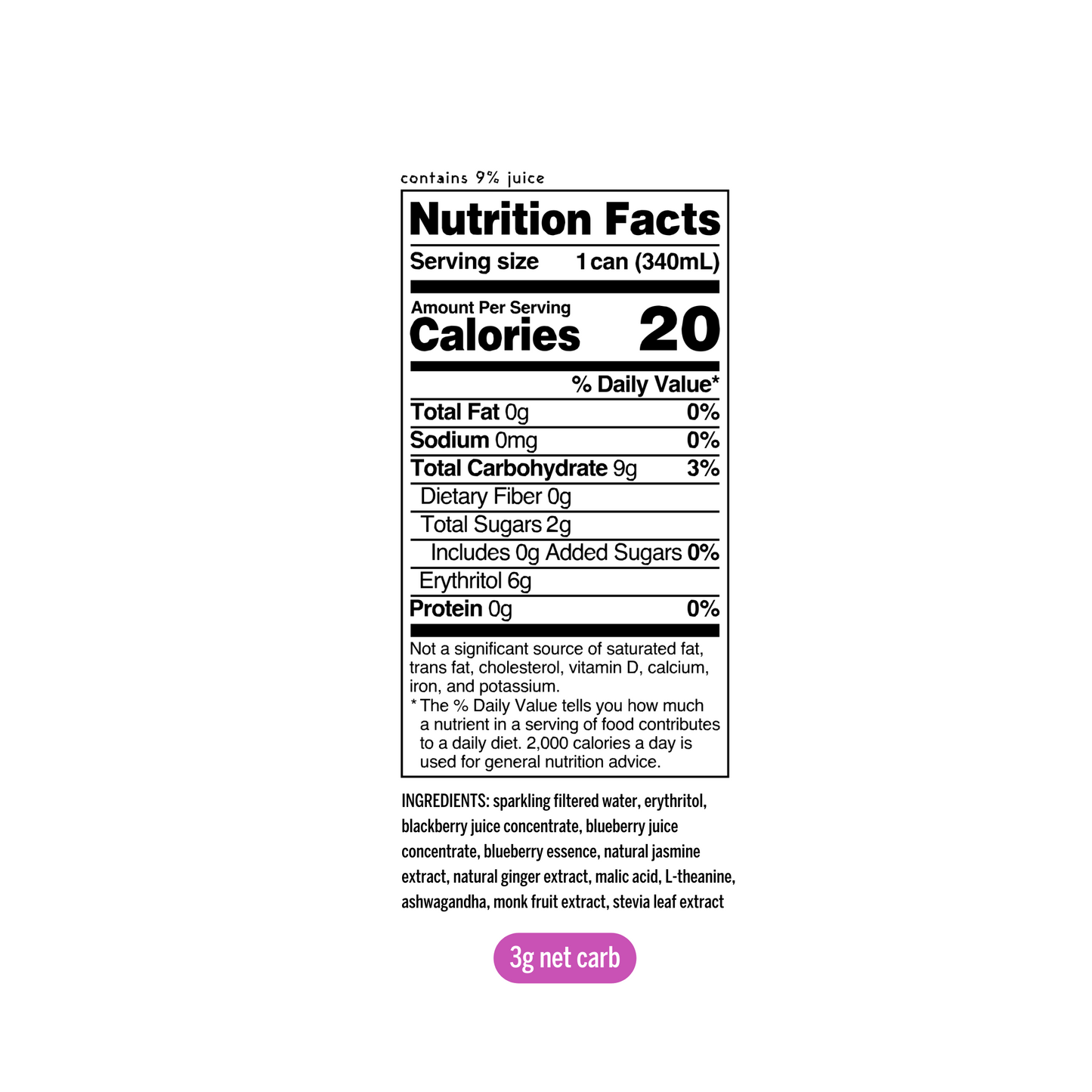 berry jasmine adaptogen drink (12 pack)