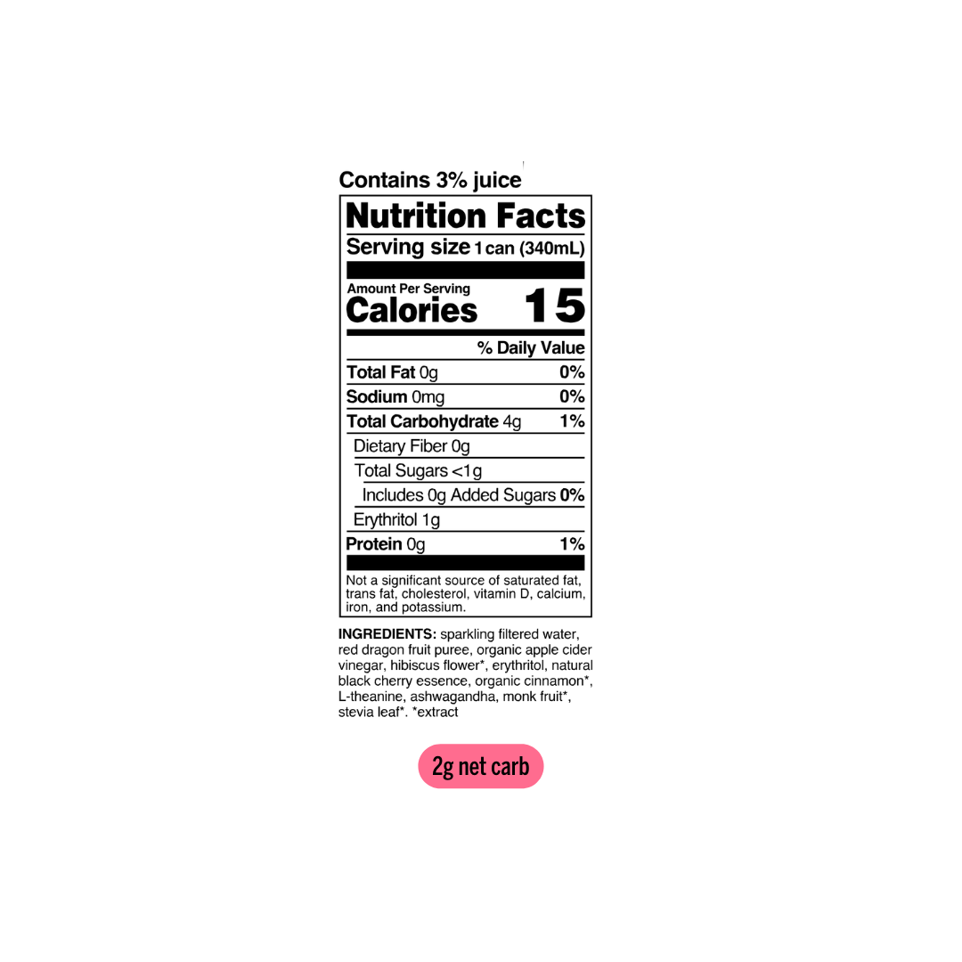 cherry hibiscus adaptogen drink (12 pack)
