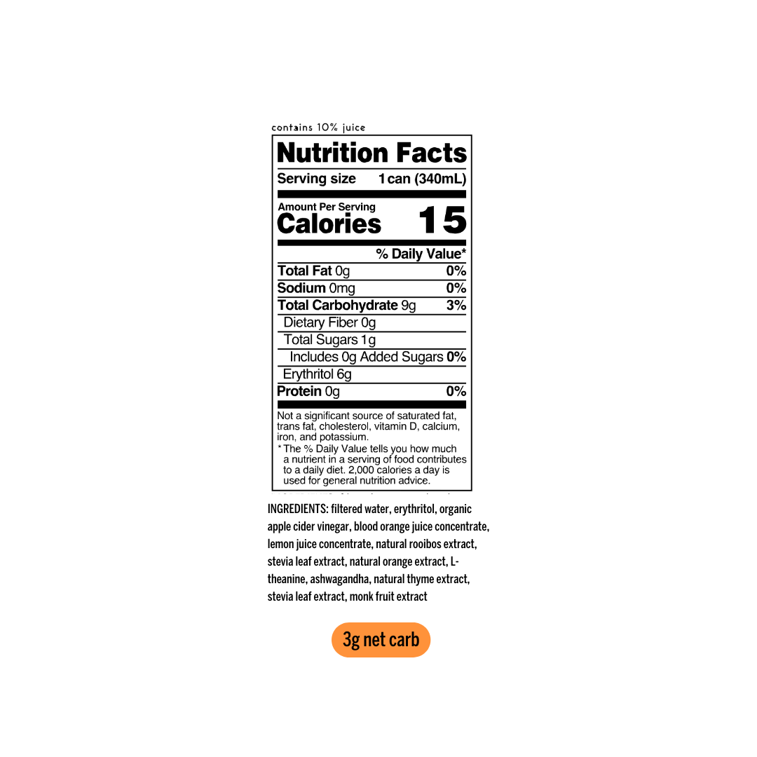 blood orange ashwagandha drink (12 pack)
