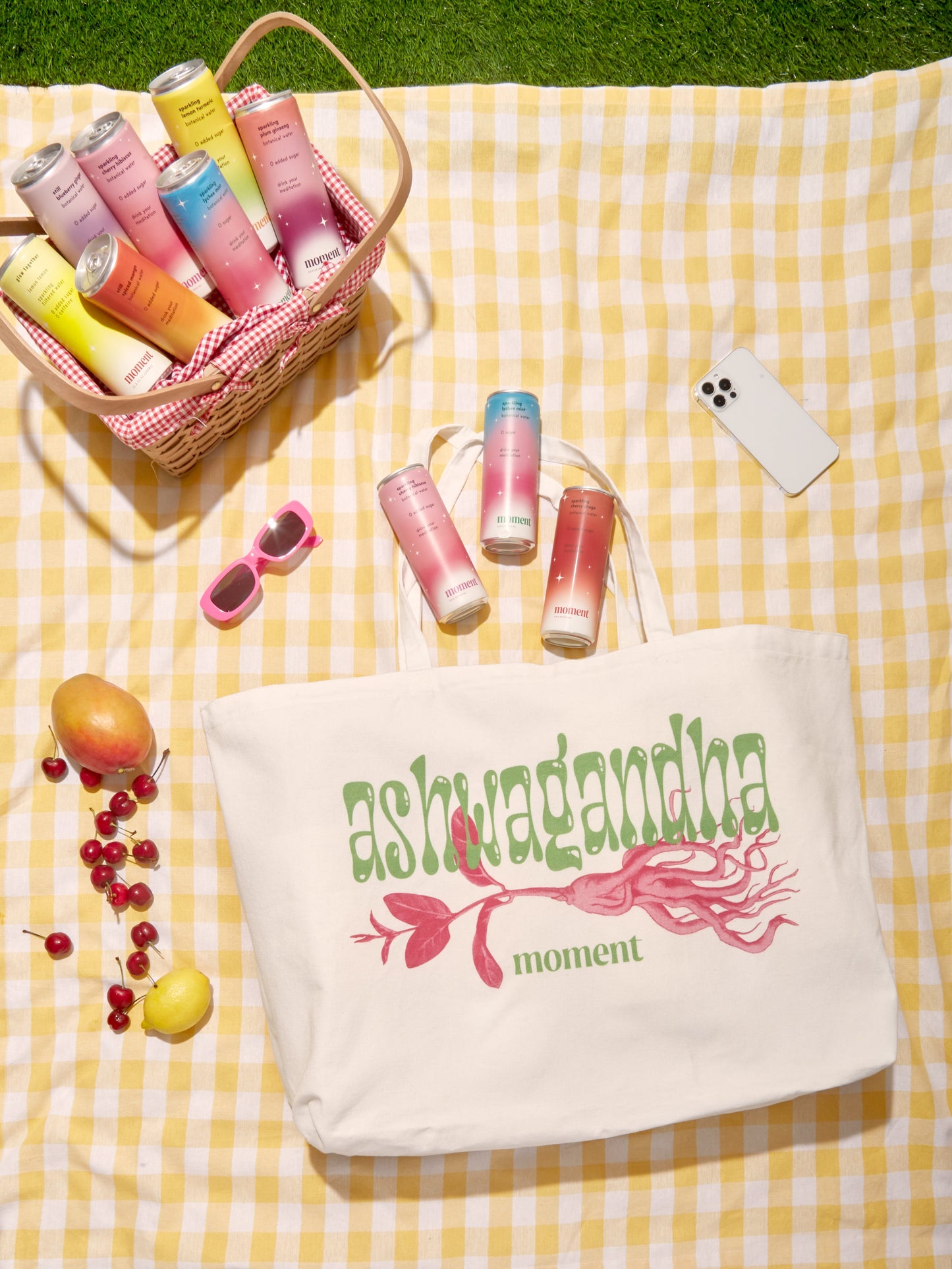 oversized ashwagandha tote bag(Gift)