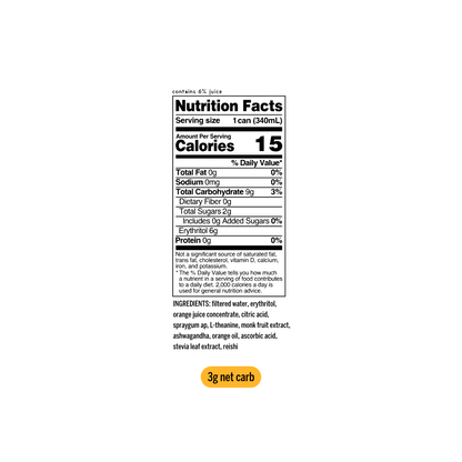 reishi orange adaptogen drink (12 pack)