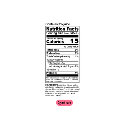 cherry hibiscus adaptogen drink (12 pack)