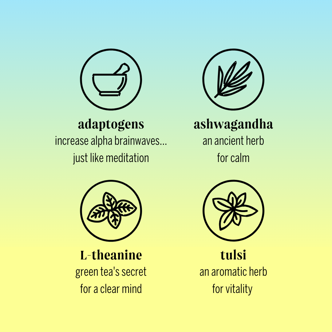 tulsi lemon adaptogen drink (12 pack)
