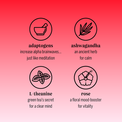 Strawberry rose adaptogen drink (24 pack)